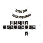 Faixa Happy + Halloween Branco e Preto 2,00 Metros - 1 Un