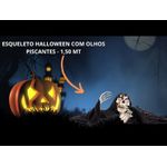 Esqueleto Halloween Com Olhos Piscantes 1,50 Metros - 1 Un