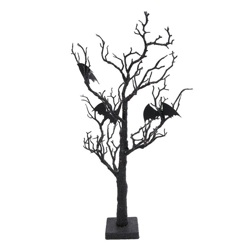 Árvore Iluminada Morcegos Para Decoração 60cm - 1 Un