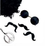 Kit Black Power Hippie Adulto - 6 Acessórios