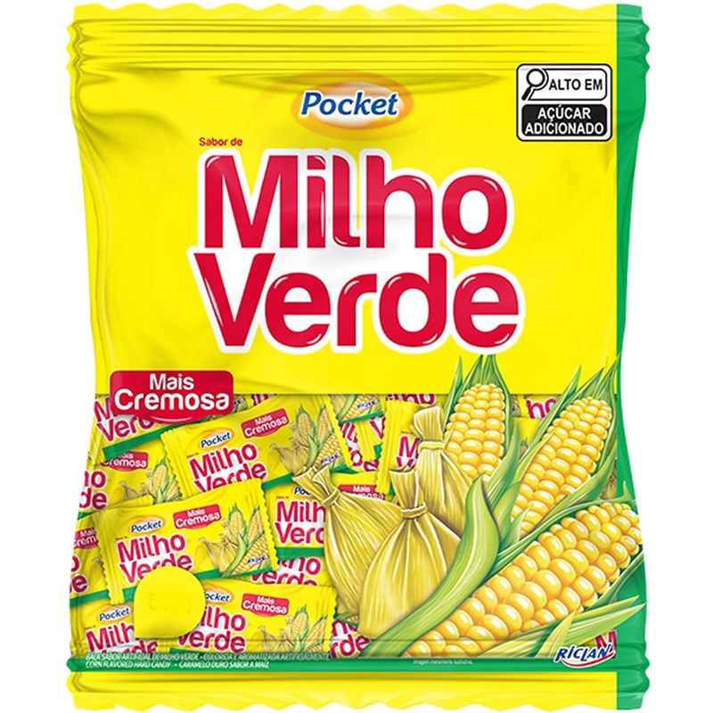 Bala Dura Pocket Cremosa Milho Verde 50g - Riclan