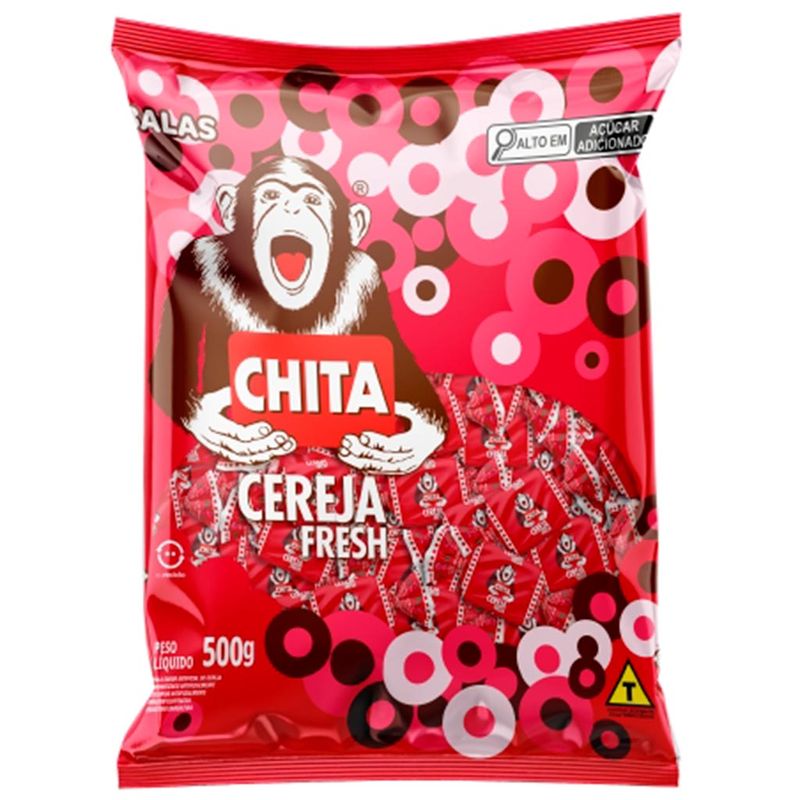 Bala Mastigável Chita Cereja Fresh 500g - Cory