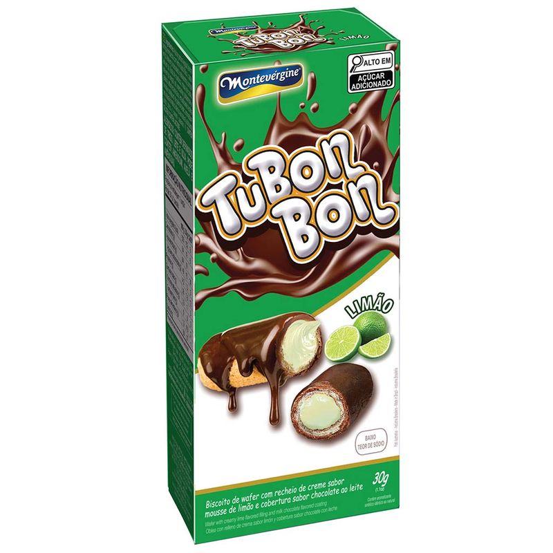 Wafer Tubon Bon Limão 30g c/24 - Montevérgine