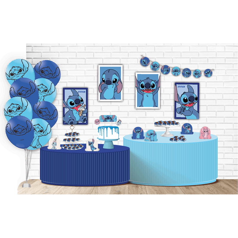 Kit Festa para Decoração Stitch  62 Peças