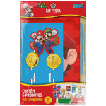 Kit Festa Super Mario Decoração de Aniversário com 62 Peças