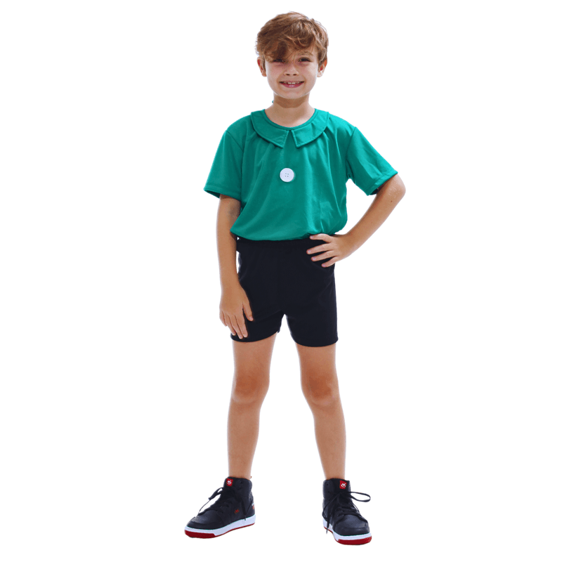 Fantasia Cebolinha Infantil Conjunto Leve e Confortável G