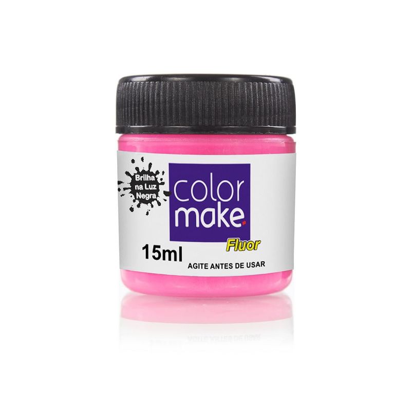 Tinta Liquida Fluorescente 15 com ML Pink - Color Make