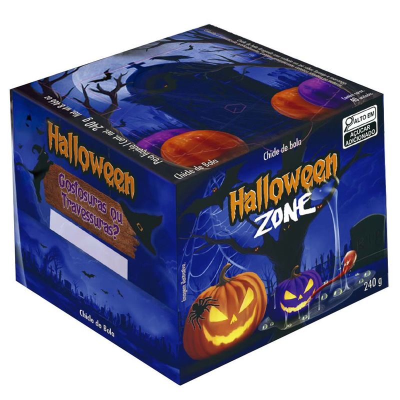 Chiclete Halloween Zone Laranja e Morango 240g - Sukest