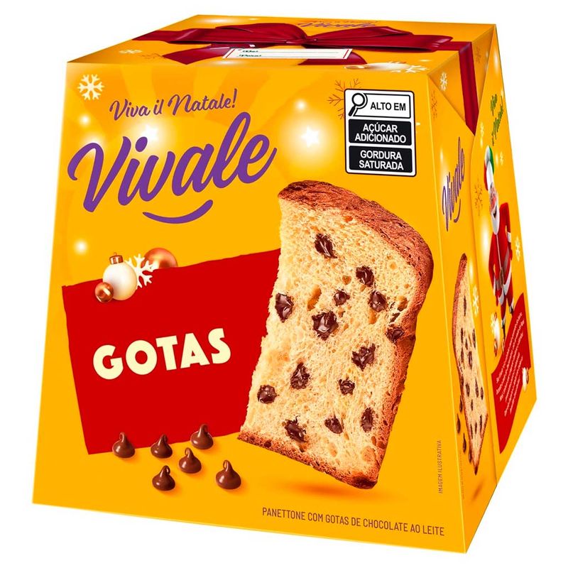 Panettone Gotas de Chocolate 350g - Vivale