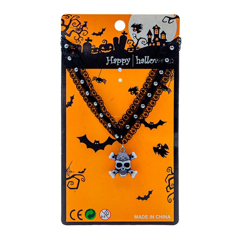 Halloween Fantasia Colar Pingente Caveira - Cim