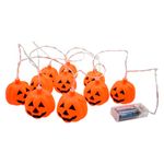 Halloween Enfeite Cordão Luzes LED Abóbora 2,75m - Cim
