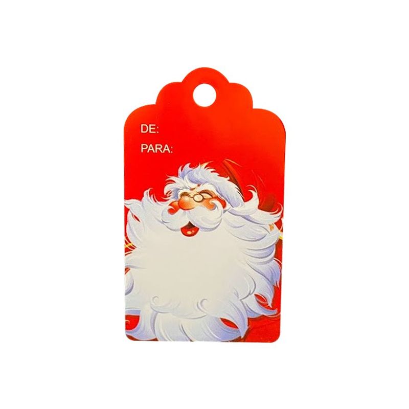 Tag Natalina - Papai Noel - Vermelho - 10 UN - Massai - Magazine 25