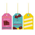 Tags De Para com cordão - Chocolate - 12 unidades - Cromus Páscoa - Magazine 25