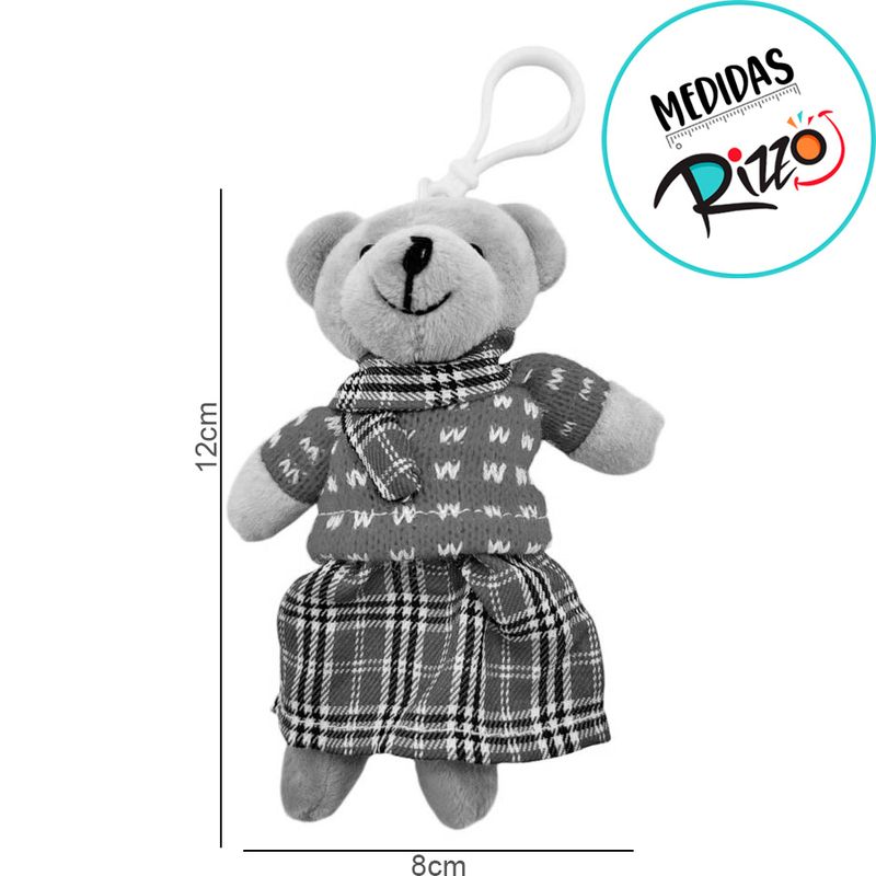 Ursinha Chaveiro de Pelúcia - 12cm - 1 unidade - Magazine 25