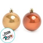 Bolas de Natal em Tubo - Bordo, Cobre e Marfim- 4cm - 6 unidades - Cromus - Magazine 25