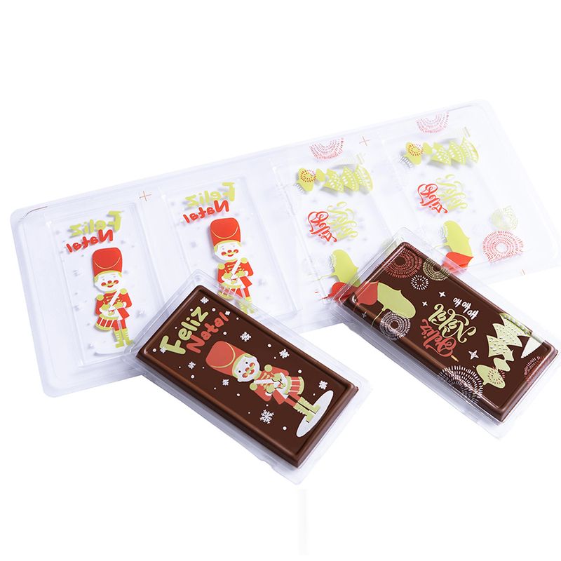 Blister Decorado com Transfer para Chocolate - Tablete Natal - BLN 0192 01 - 1 unidade - Stalden - Magazine 25