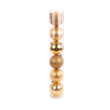 Bola de Natal em Tubo - Ouro - 7cm  - 6 unidades - Cromus - Magazine 25