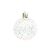 Bola de Natal com Glitter - Prata - 10cm  - 1 unidade - Cromus - Magazine 25