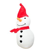 Boneco de Neve com Touca de Natal de Pelúcia - 25cm - 1 unidade - Magazine 25