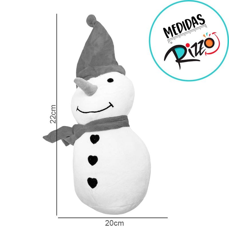 Boneco de Neve com Touca de Natal de Pelúcia - 25cm - 1 unidade - Magazine 25