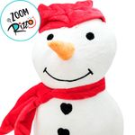 Boneco de Neve com Touca de Natal de Pelúcia - 25cm - 1 unidade - Magazine 25