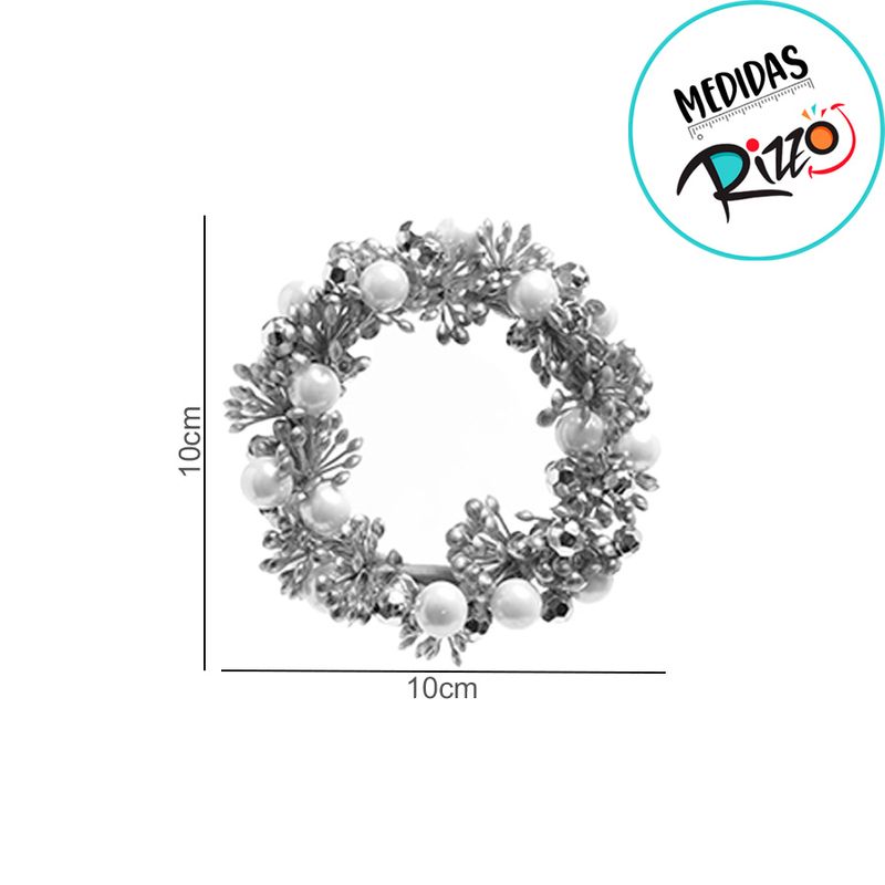 Mini Guirlanda Frutas Dourada e Perolas - 10cm - 1 unidade - Cromus - Magazine 25