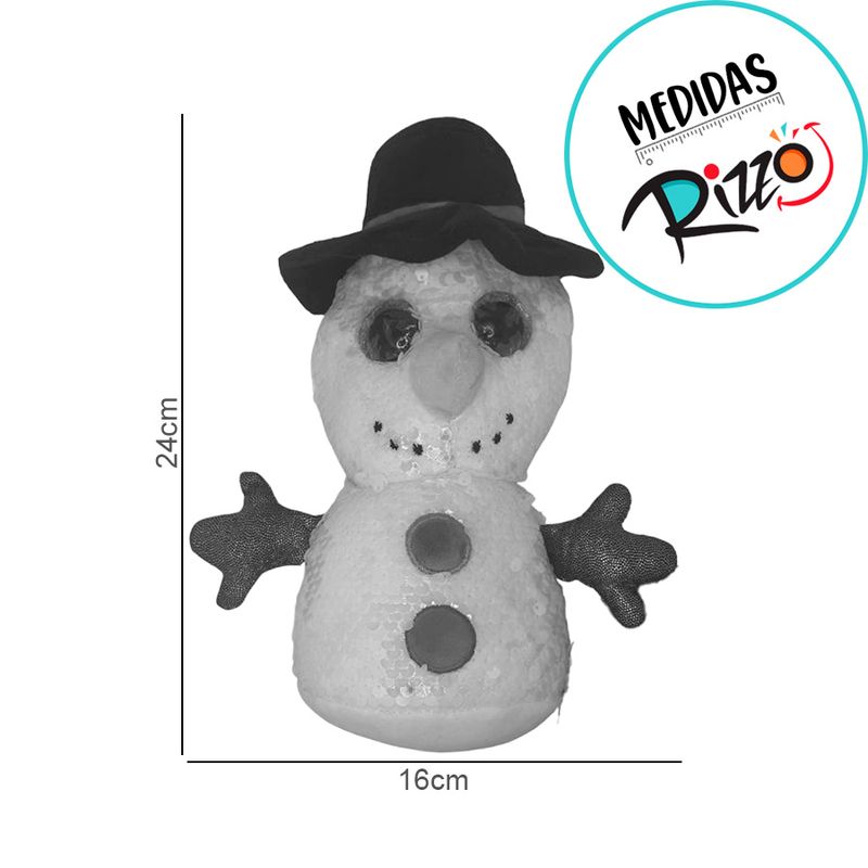 Boneco de Neve de Pelúcia - 24cm - 1 unidade - Magazine 25