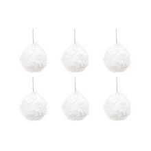 Bola de Natal Paetê - Branco - 8cm  - 6 unidades - Cromus - Magazine 25