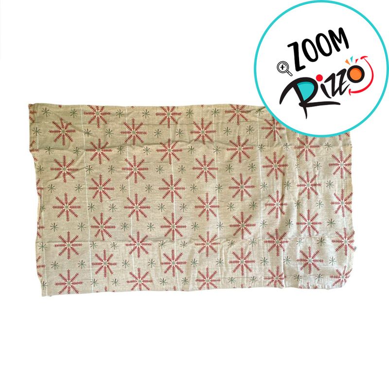 Pano de Copa com Bolsa de Natal - Flocos de Neve - 40x70cm - 3 unidades - Cromus - Magazine 25