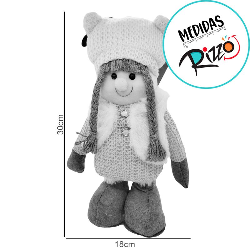 Menina em Pé de Pelúcia - 30cm - 1 unidade - Magazine 25