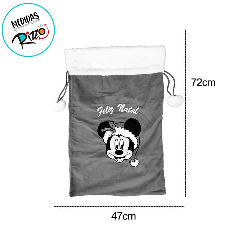 Saco de Presente Tecido - Mickey - 72x47cm - 1 unidade - Cromus - Magazine 25