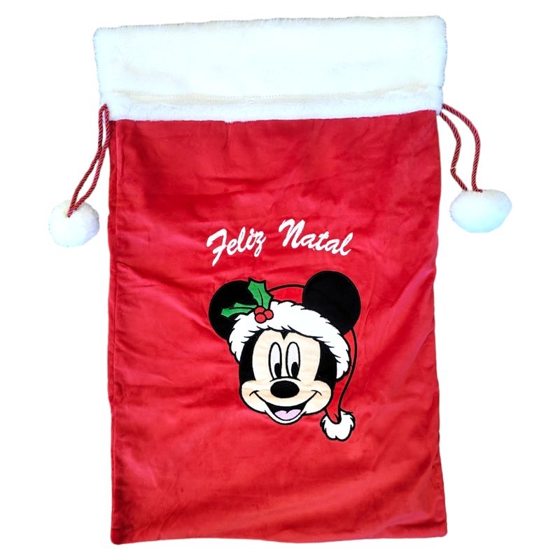 Saco de Presente Tecido - Mickey - 72x47cm - 1 unidade - Cromus - Magazine 25