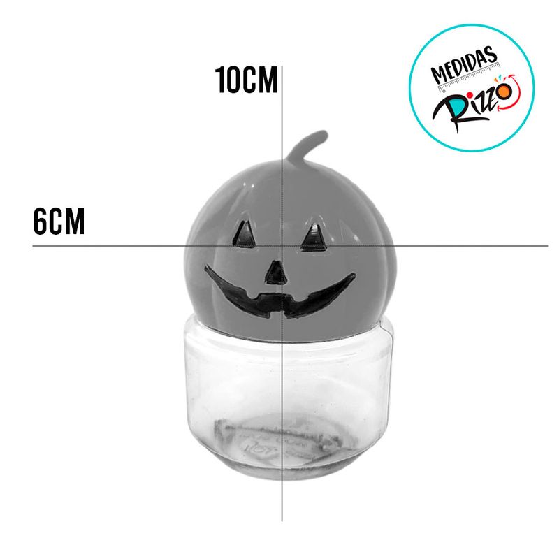 Potinho de Plástico de Halloween - Abóbora - 10x6cm - 1 unidade - Magazine 25