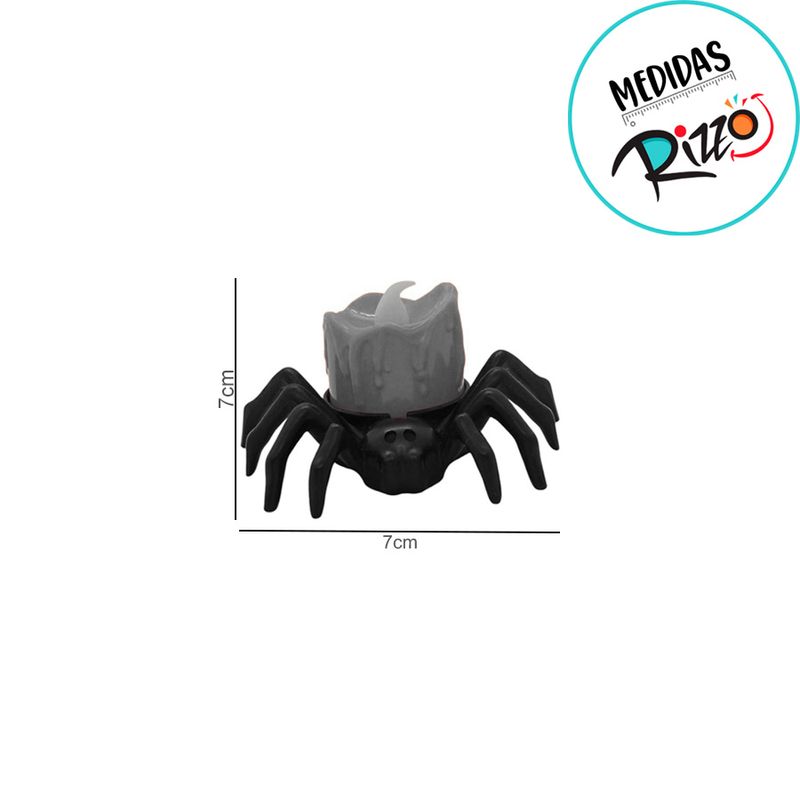 Enfeite Decorativo de Halloween - Aranha Vela com Luz - 1 unidade - Magazine 25