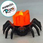 Enfeite Decorativo de Halloween - Aranha Vela com Luz - 1 unidade - Magazine 25