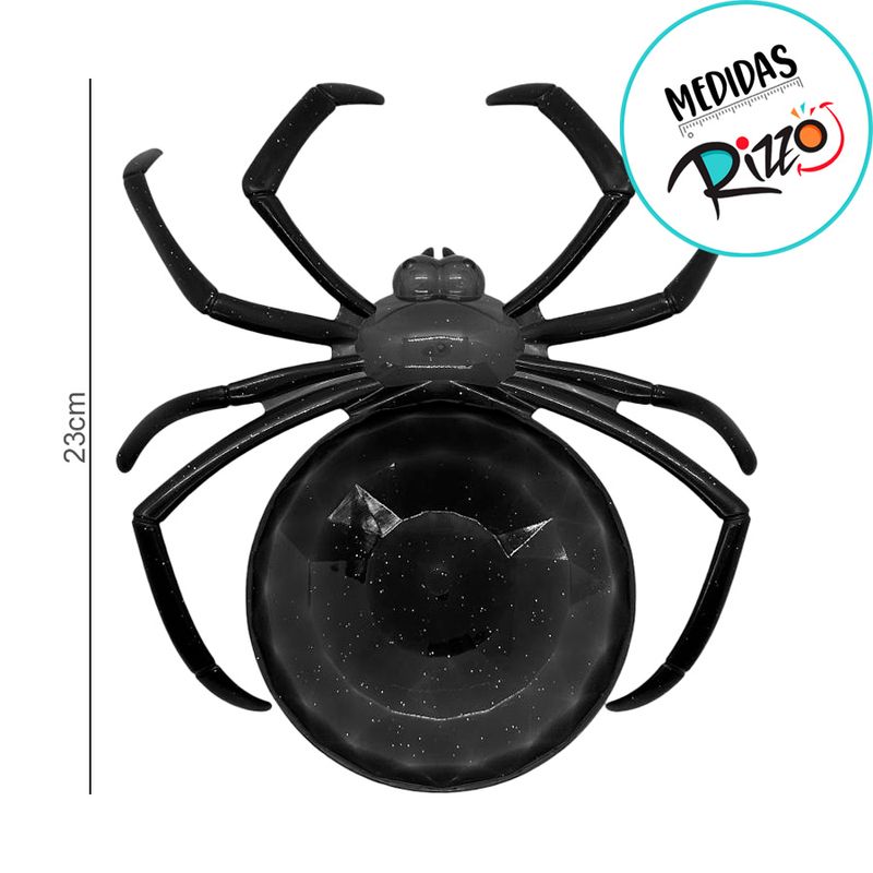 Porta Doces - Aranha - Preto - 23cm - 1 unidade - Rizzo