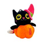 Gato Abóbora com Chapéu de Pelúcia Personalizado - 22cm - 1 unidade - Magazine 25