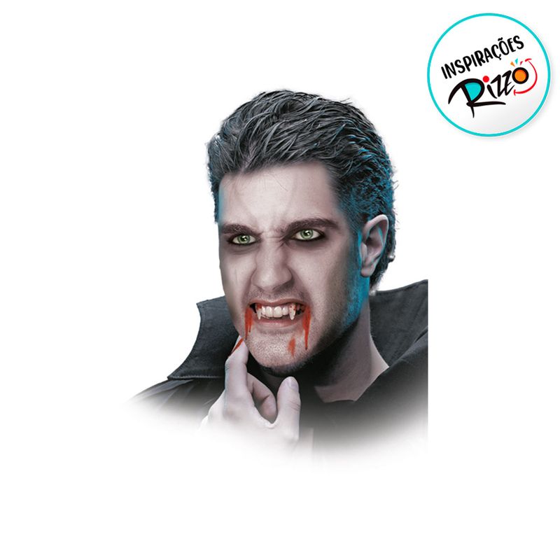 Kit Maquiagem para Halloween - Dente de Vampiro - 1 unidade - Cromus - Magazine 25