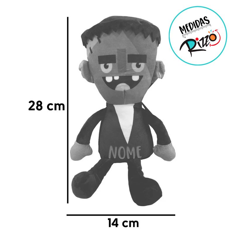 Monstro do Frankenstein de Pelúcia Personalizado - 28cm - 1 unidade - Magazine 25