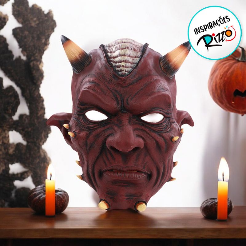 Máscara de Halloween - Demônio Oberon - 28cm - 1 unidade - Cromus - Magazine 25