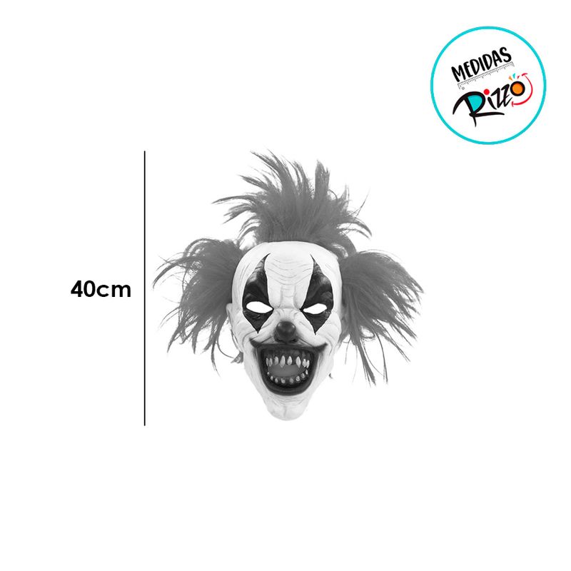 Máscara de Halloween - Palhaço Maníaco - 40cm - 1 unidade - Cromus - Magazine 25