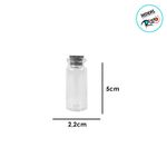 Kit 6 Potinhos de Vidro Hermético para Lembrancinha com Tampa de Rolha - 10ml - Magazine 25