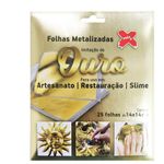 Folhas Ouro Metalizadas - Ref. 6115 - 25 unidades - Make Mais - Magazine 25