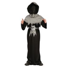 Fantasia Halloween Infantil - Ceifador Preto M 6 a 9 Anos - 1 Un