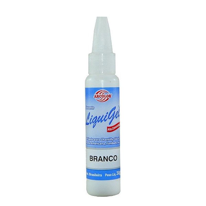 Corante Liquigel Branco 30g Arcolor  Confeitaria