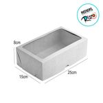 Caixa com Visor S17 (25cm x 15cm x 8cm) Prata - 10 unidades - Assk - Magazine 25