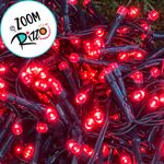 Cordão de LED Pisca Pisca Luz Vermelha com Fio Verde 500 Leds de 8 Funções - 5m Bivolt - 1 unidade - Cromus - Magazine 25