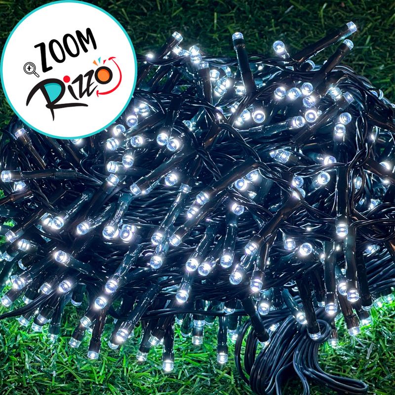 Cordão de LED Pisca Pisca Luz Branca com Fio Verde 500 Leds - 10m Bivolt - 1 unidade - Cromus - Magazine 25