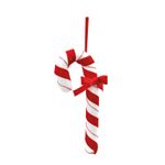 Enfeite de Pendurar Candy Cane - Vermelho, Branco - 33cm - 1 unidade - Cromus - Magazine 25