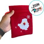 Saco de Natal - Noel Vermelho, Branco - 14x18cm - 1 unidade - Cromus - Magazine 25